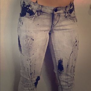 Express paint splattered jeans
